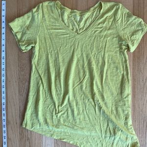 Eileen Fisher - Linen jersey top (yellow, small)